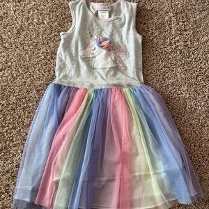 Bonnie Jean Gray Unicorn Dress with Pink Accents